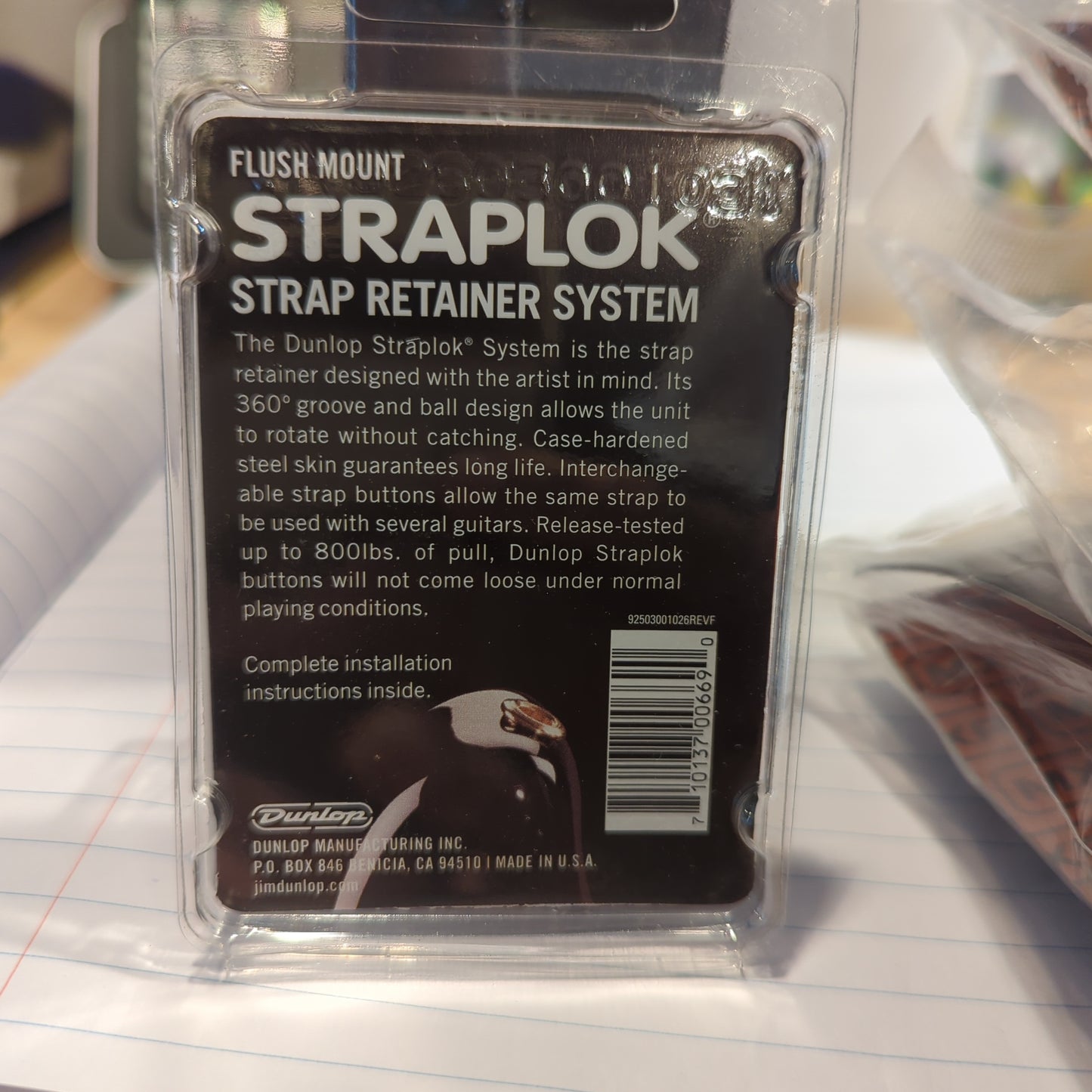 Dunlop Straplok Flush Set