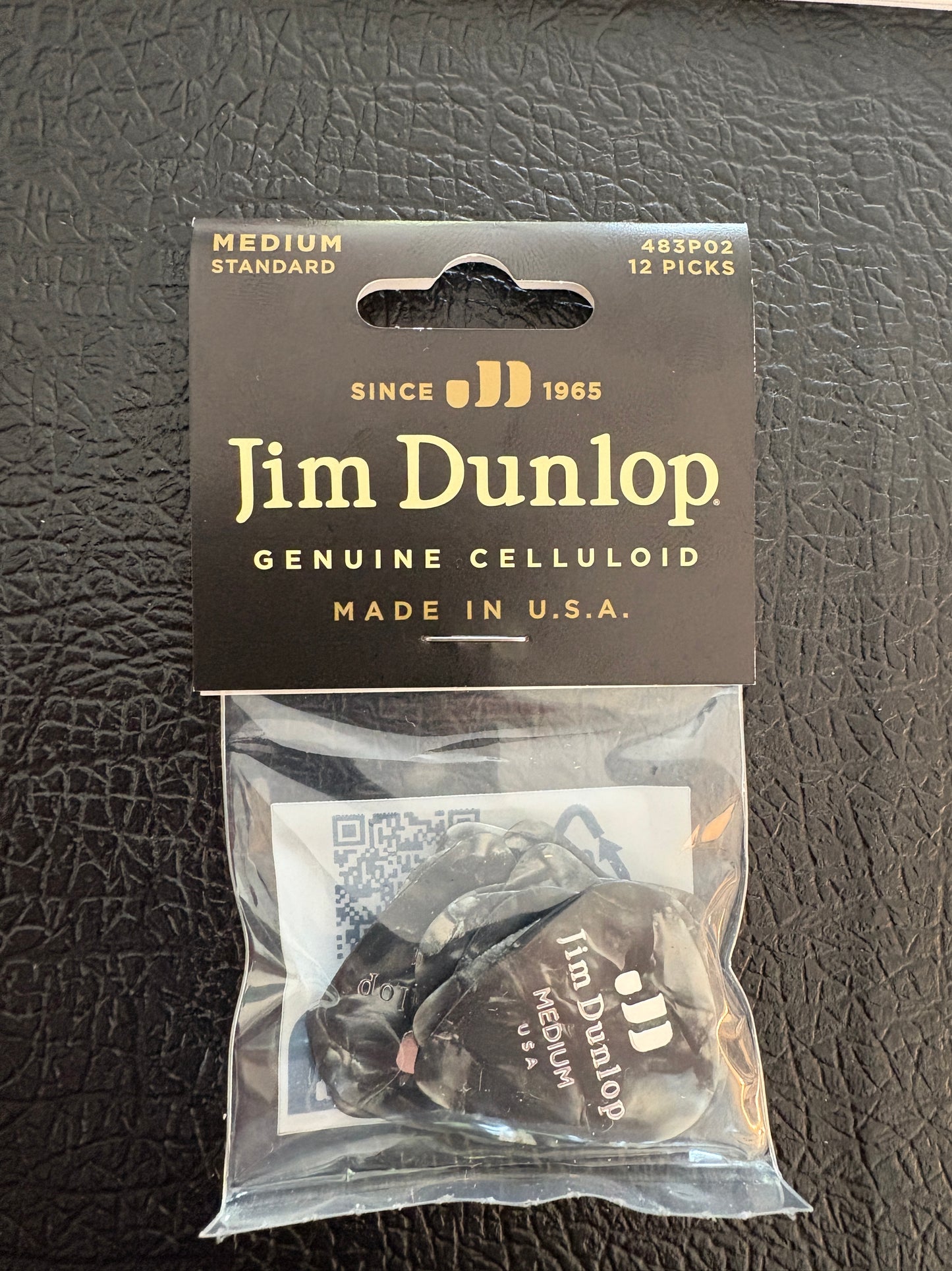 Dunlop Black Pearl Pick 12 pack