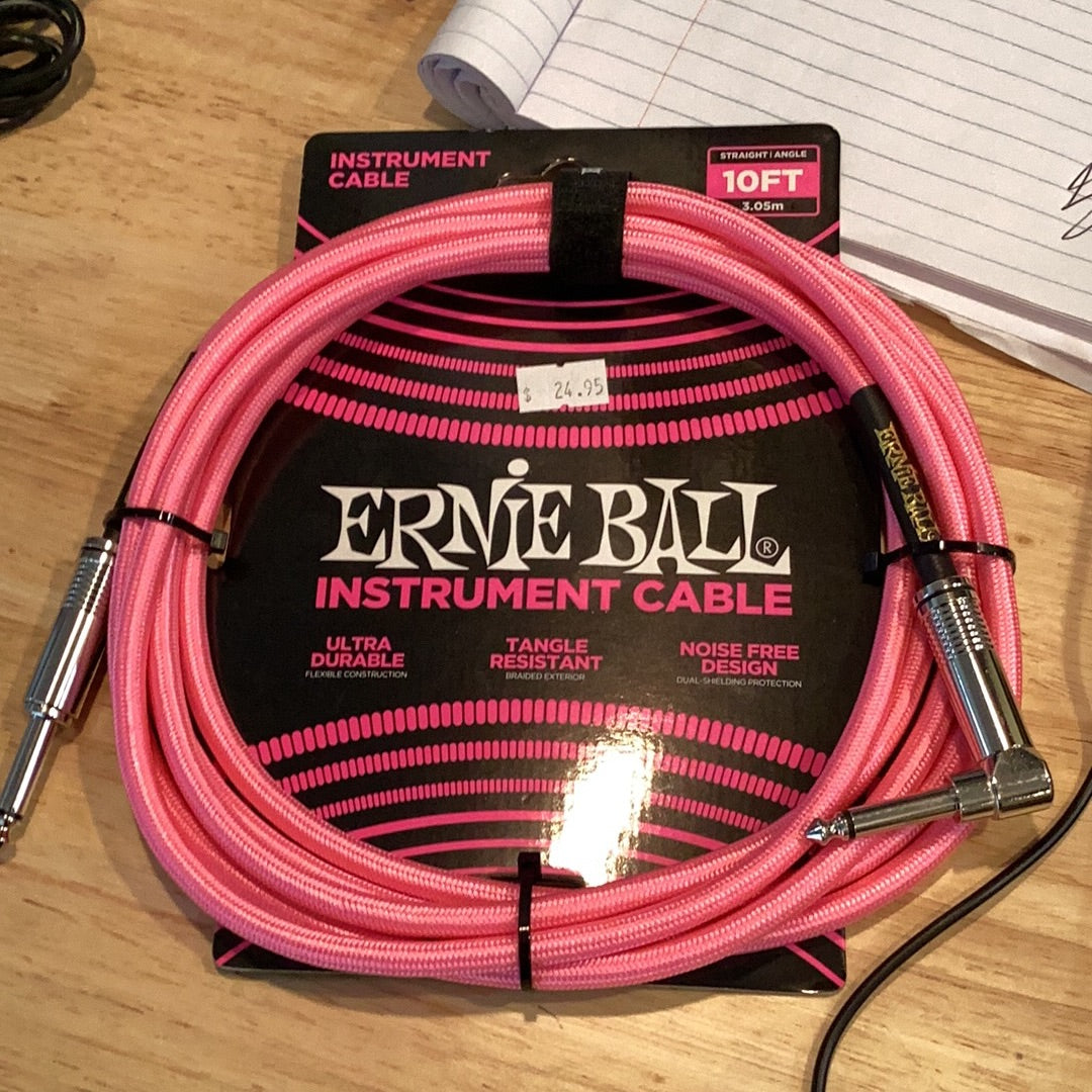 Ernie Ball Neon pink10 ft gtr cable