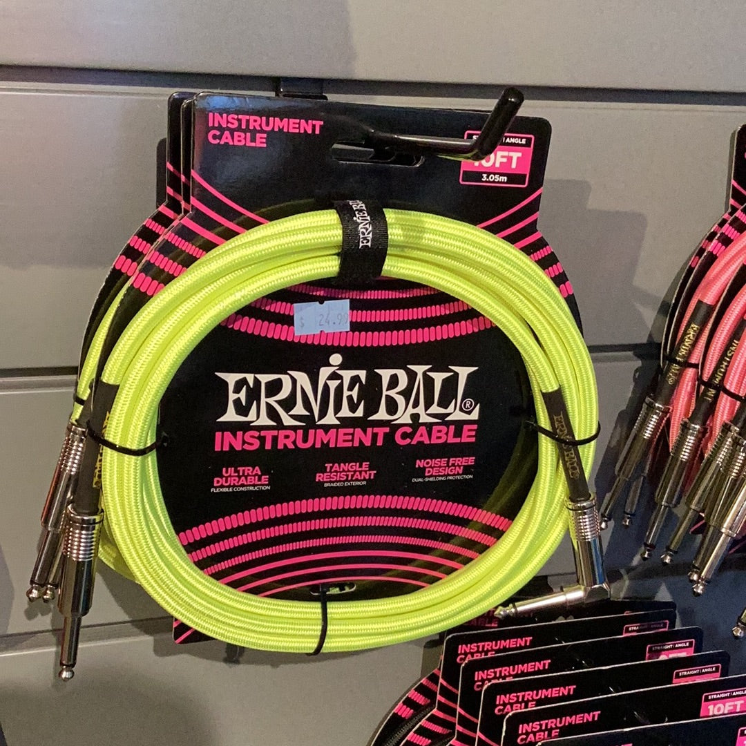 Ernie Ball Braided Yellow Cable St/RA 10ft
