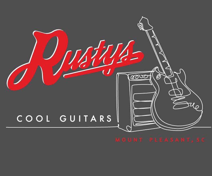 Sketched Guitar & Amp T-Shirt - Grey