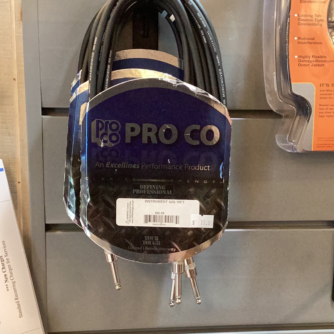 Pro Co Gtr Cable 10FT – Rusty's Cool Guitars
