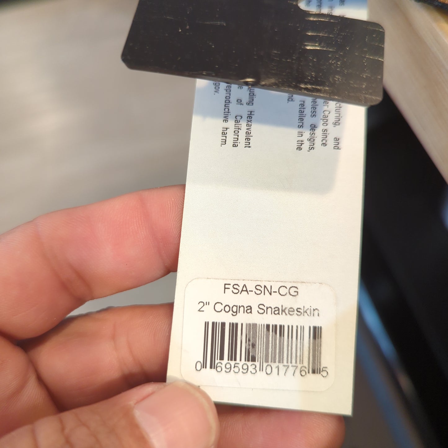 Franklin VNTG 2" Snake Strap cognac snakeskin