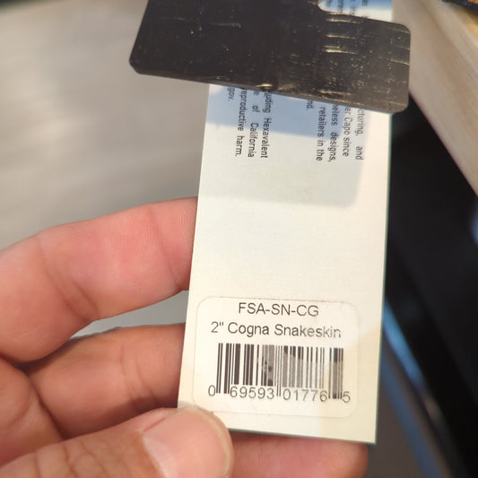 Franklin VNTG 2" Snake Strap cognac snakeskin