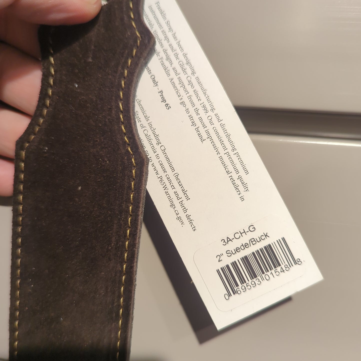 Franklin 2" Choc Suede Strap