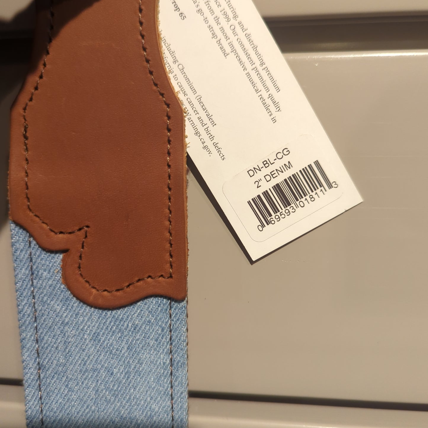 Franklin Blu/Cognac Denim Strp