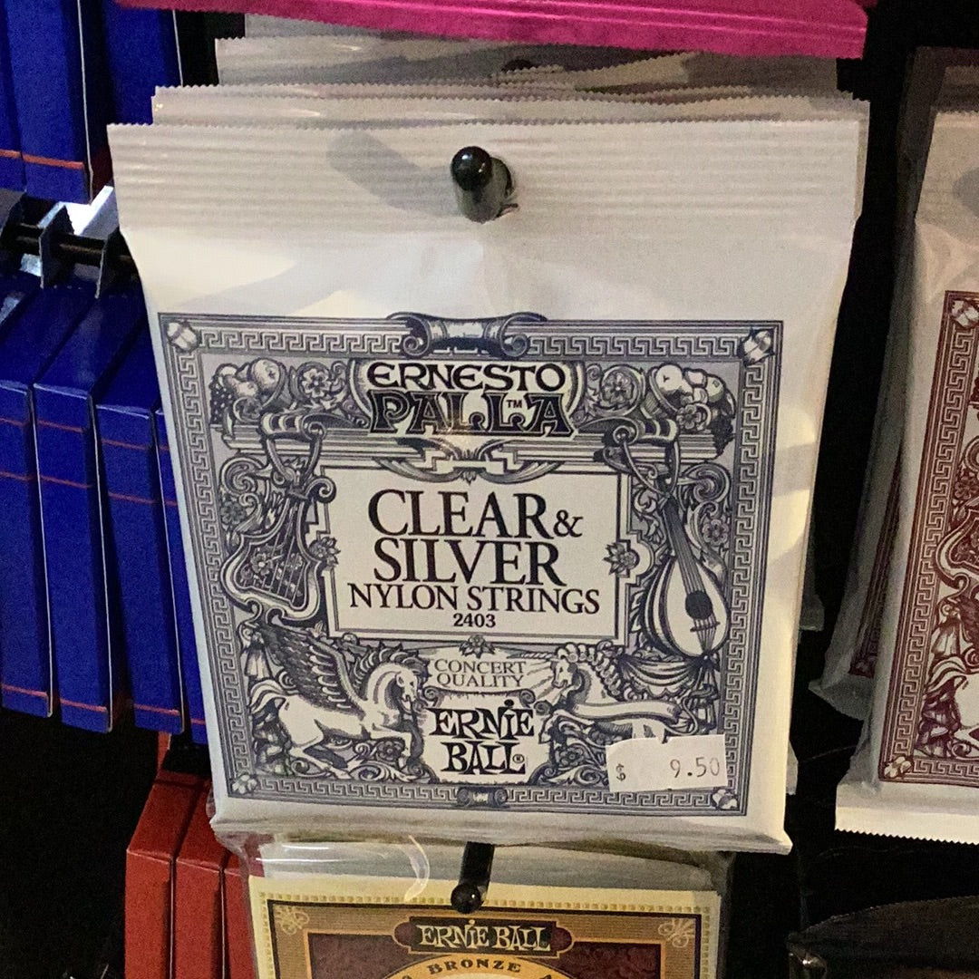 Ernie Ball Clear & Silver Nylon