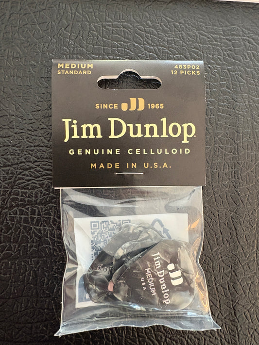 Dunlop Black Pearl Pick 12 pack