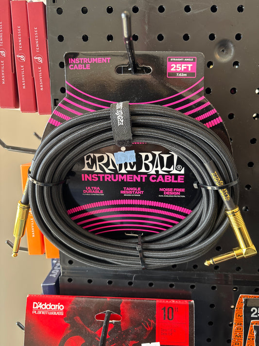 Ernie Ball STRAIGHT/ ra 25FT BLack