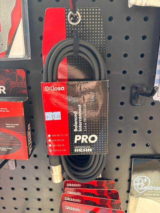 HOSA 1/4" to XLR 10FT