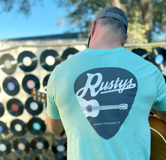 Rusty's Guitar Pick T-Shirt - Mint