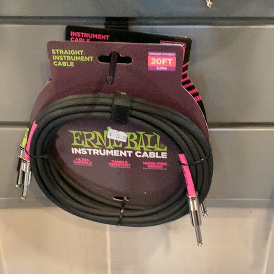 Ernie Ball Straight 20FT Black