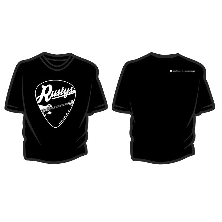 Rustys's Guitar Pick T-Shirt - Black