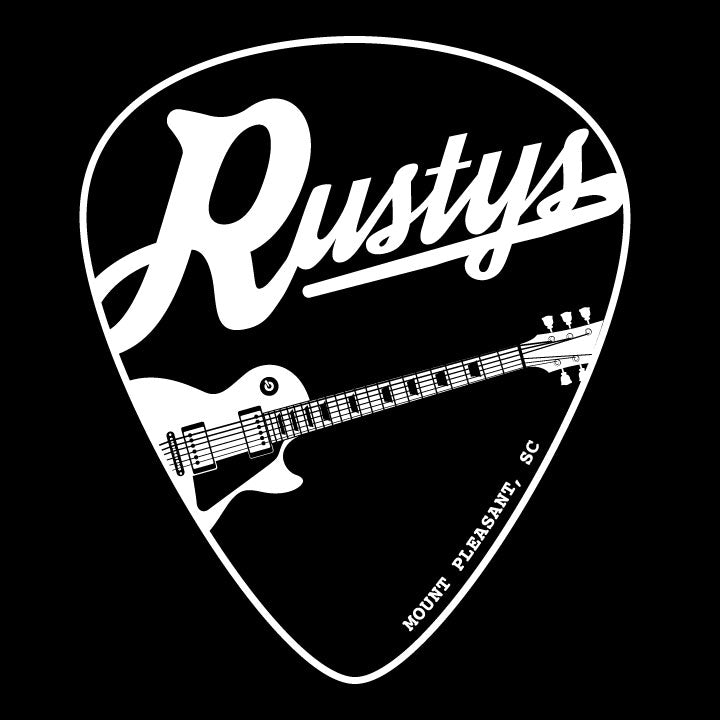 Rustys's Guitar Pick T-Shirt - Black