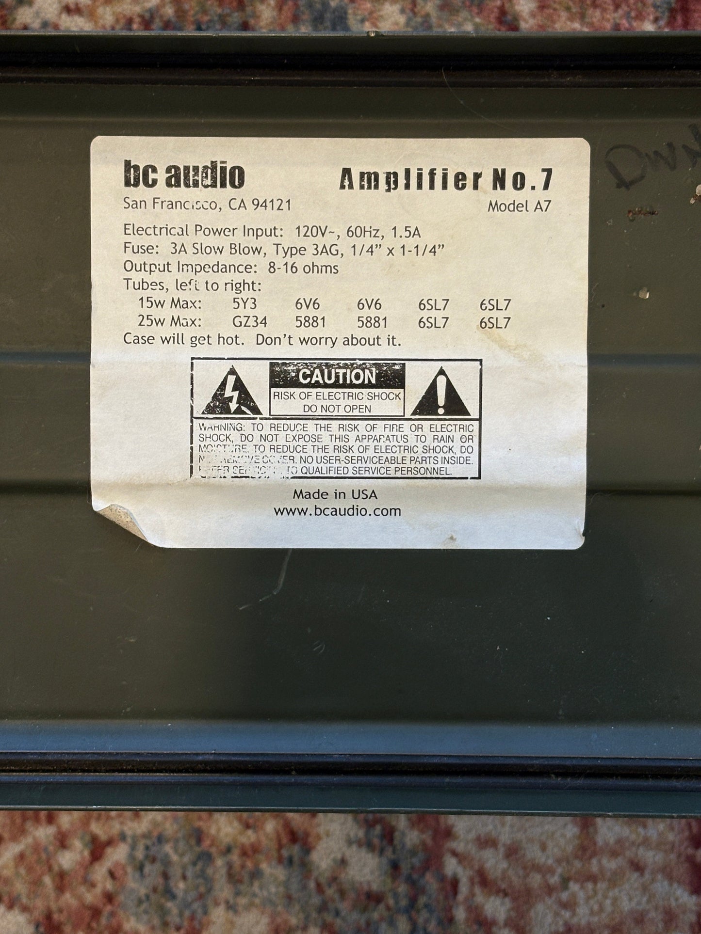 USED BC Audio Amp #7