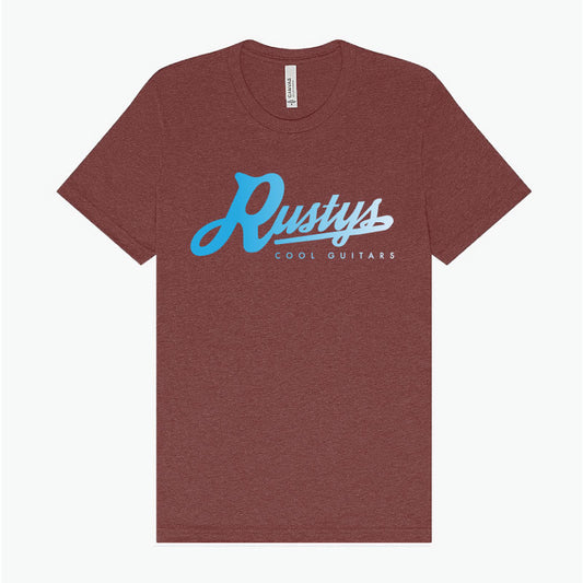 Rusty's Logo T-Shirt - Heather Cardinal