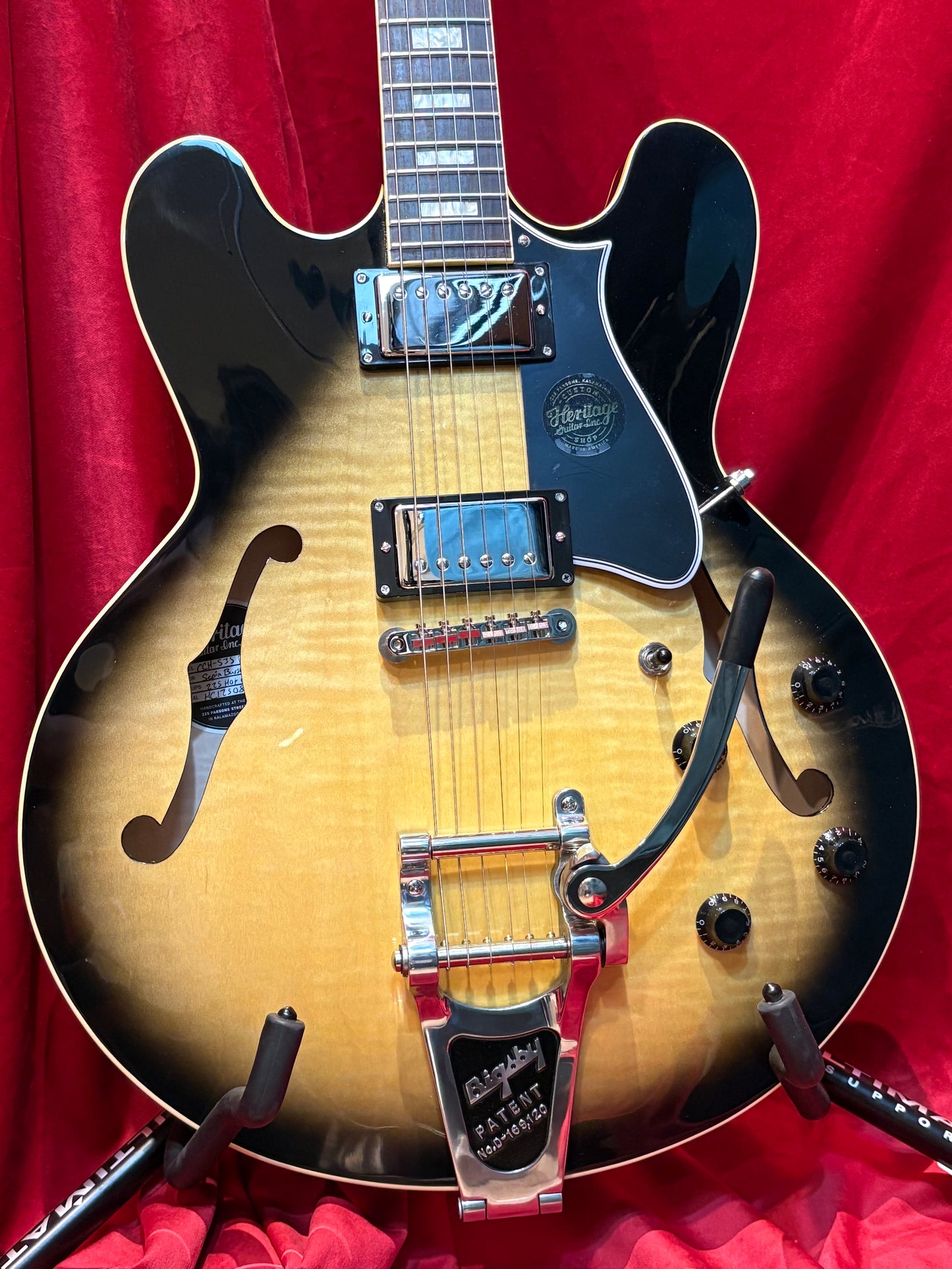 Heritage H-535 Sepia Burst Bigsby