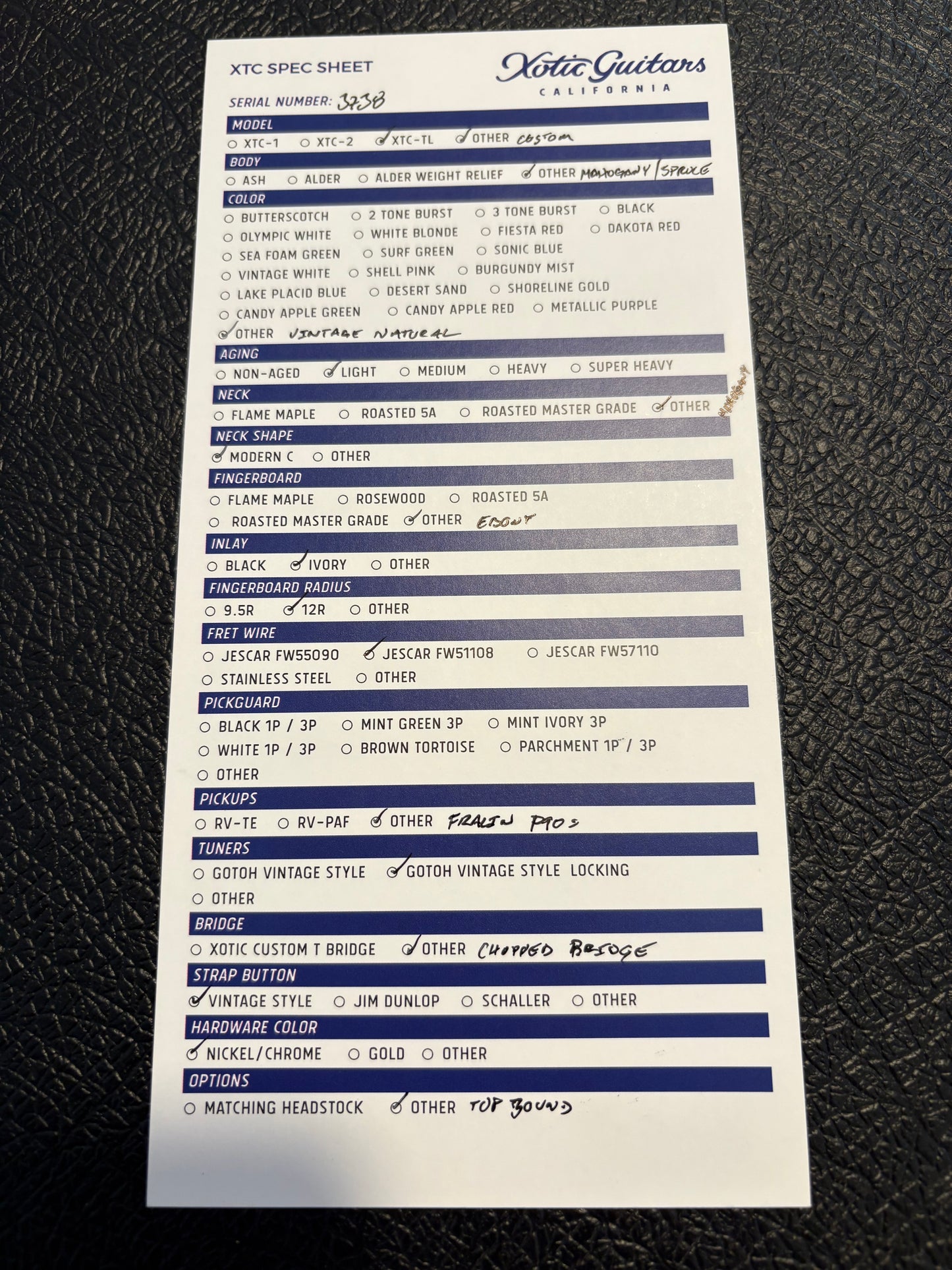 Xotic XTC-1 Thinline