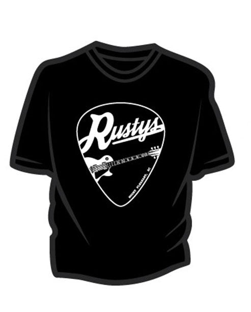 Rustys's Guitar Pick T-Shirt - Black